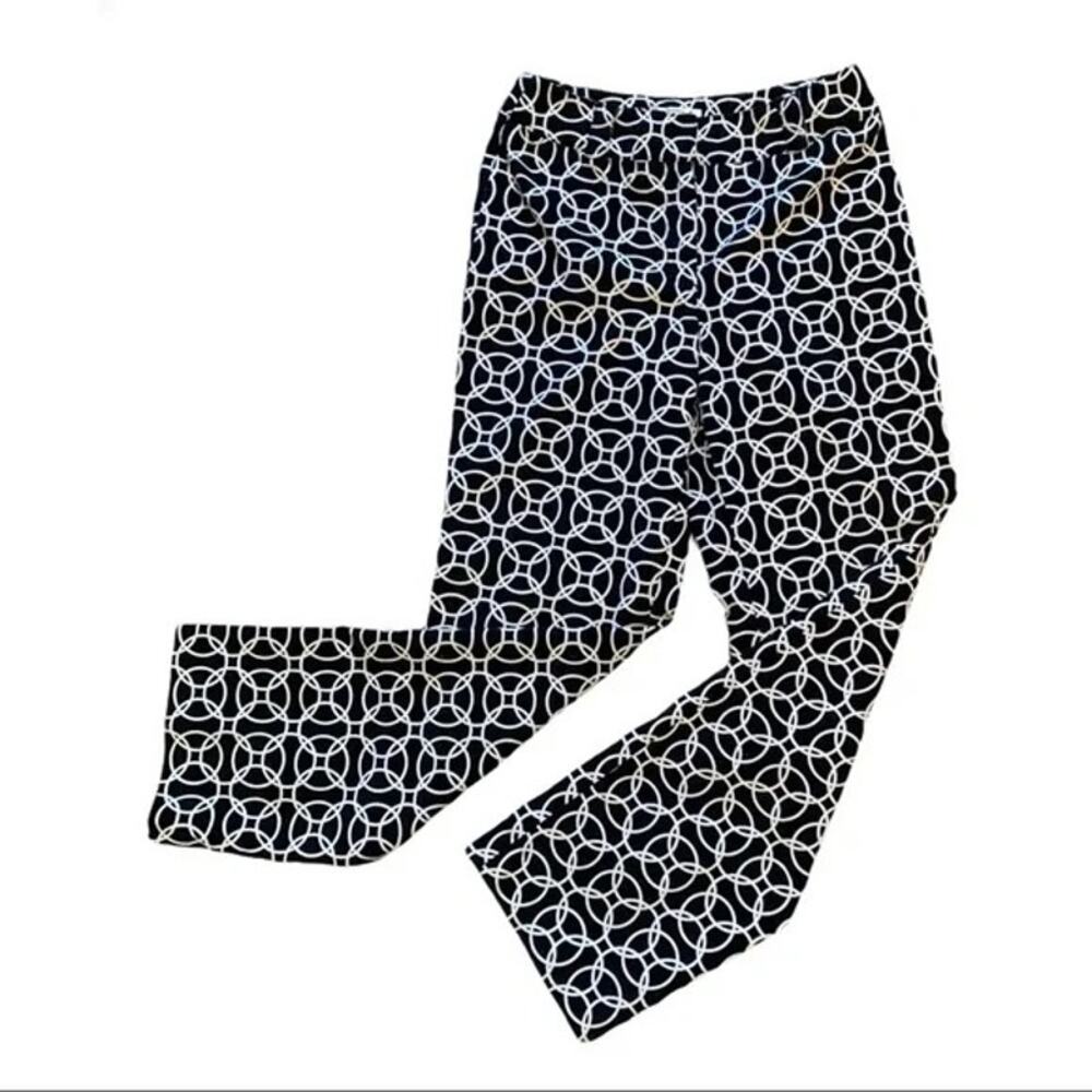 Talbots Black And White Intersecting Circle Stret… - image 7